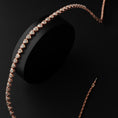 Load image into Gallery viewer, Rose Gold Bezel Set 10.00cts Full Cut Diamond Heart 17.00" Tennis Necklace
