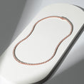 Load image into Gallery viewer, Rose Gold Half Bezel All The Way 13.00cts Round Diamond 17.00" Tennis Necklace
