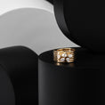 Load image into Gallery viewer, 14 Karat Yellow Gold Pear Diamond Barrel Pinky Ring
