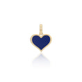 Load image into Gallery viewer, Yellow Gold and Lapis Heart Charm
