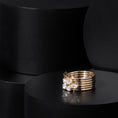 Load image into Gallery viewer, 14 Karat Yellow Gold Pear Diamond Barrel Ring

