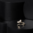 Load image into Gallery viewer, 14 Karat Yellow Gold Two Diamond Twist Ring
