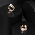 Load image into Gallery viewer, 14 Karat Yellow Gold Pear Diamond Barrel Ring
