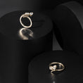 Load image into Gallery viewer, 14 Karat Yellow Gold Two Diamond Twist Ring

