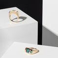 Load image into Gallery viewer, 14 Karat Yellow Gold Swiss Blue Topaz Ring
