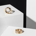 Load image into Gallery viewer, 14 Karat Yellow Gold Pear Diamond Barrel Ring
