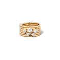 Load image into Gallery viewer, 14 Karat Yellow Gold Pear Diamond Barrel Pinky Ring
