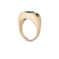 Load image into Gallery viewer, 14 Karat Yellow Gold Swiss Blue Topaz Ring
