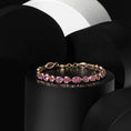 Load image into Gallery viewer, 14 Karat Yellow Gold Multi Shape Pink Sapphire Bracelet
