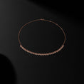 Load image into Gallery viewer, Rose Gold Diamond Drop Bezel Ball Chain Necklace
