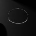 Load image into Gallery viewer, White Gold Diamond Drop Bezel Ball Chain Necklace

