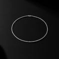 Load image into Gallery viewer, White Gold Half Bezel All The Way 13.00cts Round Diamond 17.00" Tennis Necklace
