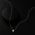 Load image into Gallery viewer, Yellow Gold Pave Diamond Slide Large Pear Necklace
