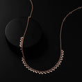 Load image into Gallery viewer, Rose Gold Diamond Drop Bezel Ball Chain Necklace
