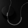 Load image into Gallery viewer, White Gold Diamond Drop Bezel Ball Chain Necklace
