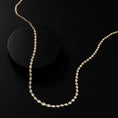 Load image into Gallery viewer, Yellow Gold Bezel All The Way 7.00cts Pear Diamond 17.00" Tennis Necklace
