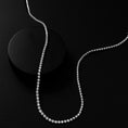 Load image into Gallery viewer, White Gold Half Bezel All The Way 13.00cts Round Diamond 17.00" Tennis Necklace
