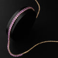 Load image into Gallery viewer, 14 Karat Gold and Pink Sapphire 10.00cts Oval 16.00" Tennis Necklace
