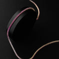 Load image into Gallery viewer, 14 Karat Gold and Ombre Pink Sapphire 8.00cts Oval 16.00" Tennis Necklace
