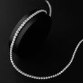 Load image into Gallery viewer, White Gold Half Bezel All The Way 13.00cts Round Diamond 17.00" Tennis Necklace
