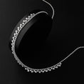 Load image into Gallery viewer, White Gold Diamond Drop Bezel Ball Chain Necklace
