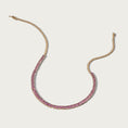 Load image into Gallery viewer, 14 Karat Gold and Pink Sapphire 10.00cts Oval 16.00" Tennis Necklace
