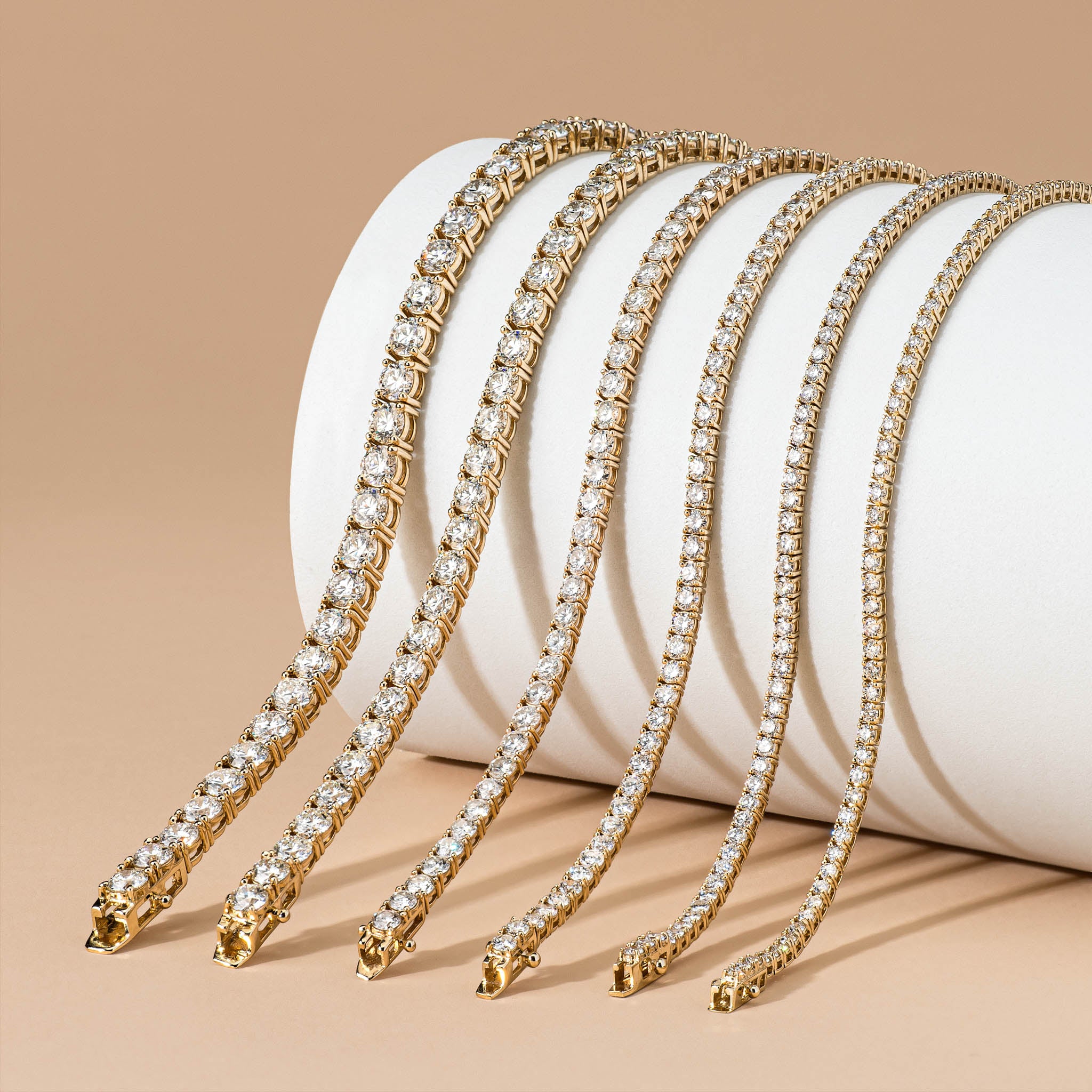 14 Karat Yellow Gold 3.00ct Diamond Tennis Bracelet