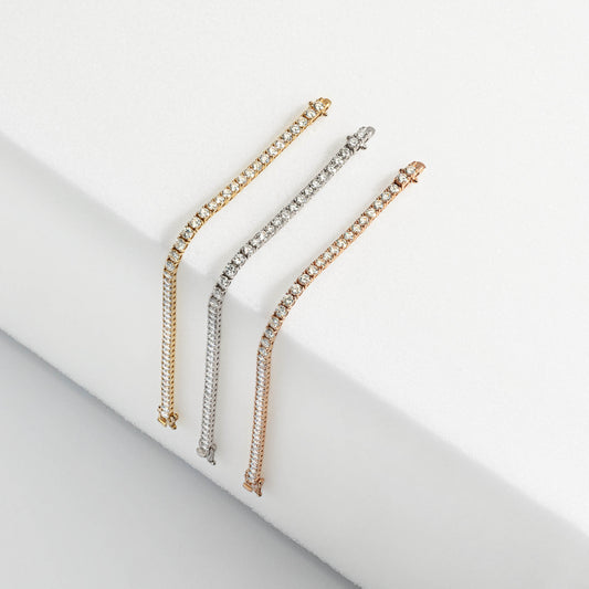 18 Karat Rose Gold 6.00ct Diamond Tennis Bracelet