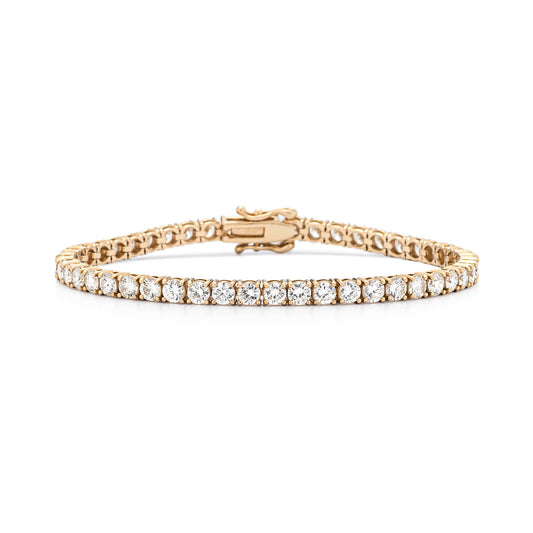 18 Karat Yellow Gold 6.00ct Diamond Tennis Bracelet