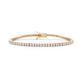 Load image into Gallery viewer, 14 Karat Yellow Gold 3.00ct Diamond Tennis Bracelet
