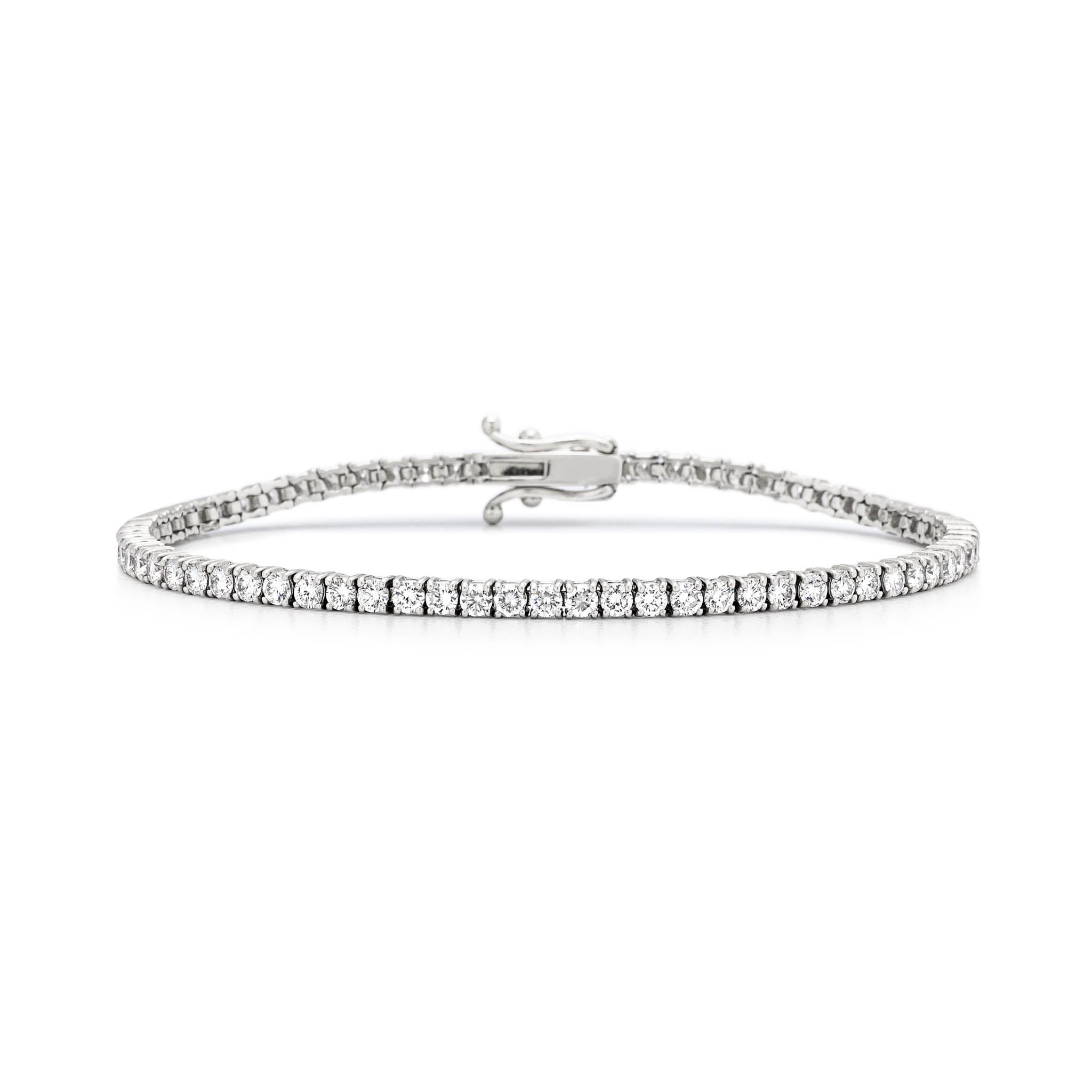 14 Karat White Gold 3.00ct Diamond Tennis Bracelet