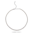 Load image into Gallery viewer, Sterling and Diamond Heart Tennis Necklace

