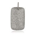 Load image into Gallery viewer, Sterling Silver and Diamond Jumbo Dog Tag Charm
