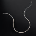 Load image into Gallery viewer, Sterling Silver and Pave Diamond Marquise Necklace
