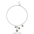 Load image into Gallery viewer, Sterling Silver and Diamond Disk Drop Necklace
