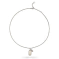 Load image into Gallery viewer, Sterling Silver and Diamond Double Tag Necklace
