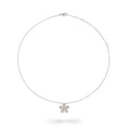 Load image into Gallery viewer, Sterling and Pave Diamond Daisy Pendant Necklace .55cts
