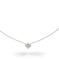 Load image into Gallery viewer, Sterling and Pave Diamond Aspen Leaf Pendant Necklace
