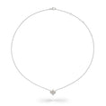 Load image into Gallery viewer, Sterling and Pave Diamond Aspen Leaf Pendant Necklace
