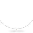 Load image into Gallery viewer, Sterling and Pave Diamond Itsy Horizontal Cross Pendant Necklace

