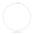 Load image into Gallery viewer, Sterling and Pave Diamond Itsy Horizontal Cross Pendant Necklace
