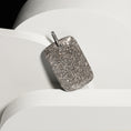 Load image into Gallery viewer, Sterling Silver and Diamond Jumbo Dog Tag Charm
