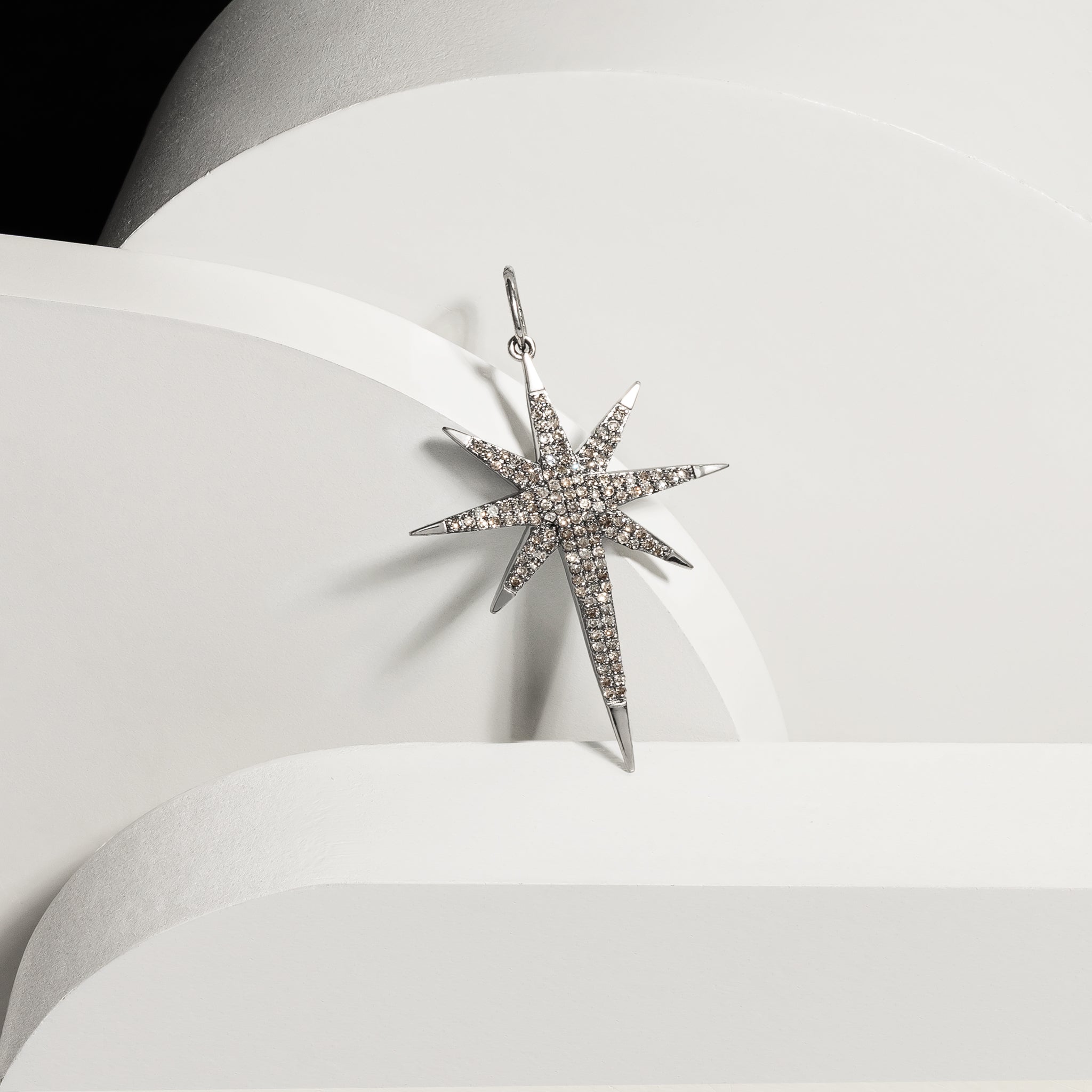 Sterling Silver and Diamond North Star Charm