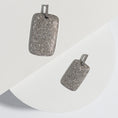 Load image into Gallery viewer, Sterling Silver and Diamond Medium Dog Tag Charm

