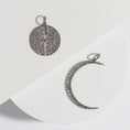 Load image into Gallery viewer, Sterling Silver and Diamond Jumbo Moon Charm
