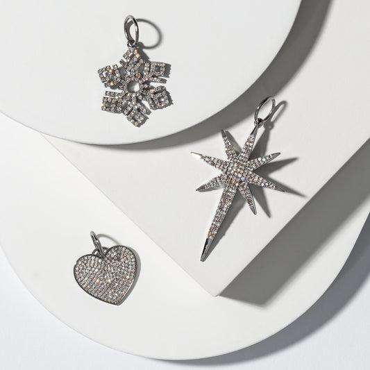 Sterling Silver and Diamond North Star Charm