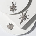 Load image into Gallery viewer, Sterling Silver and Diamond Aspen Snowflake Charm
