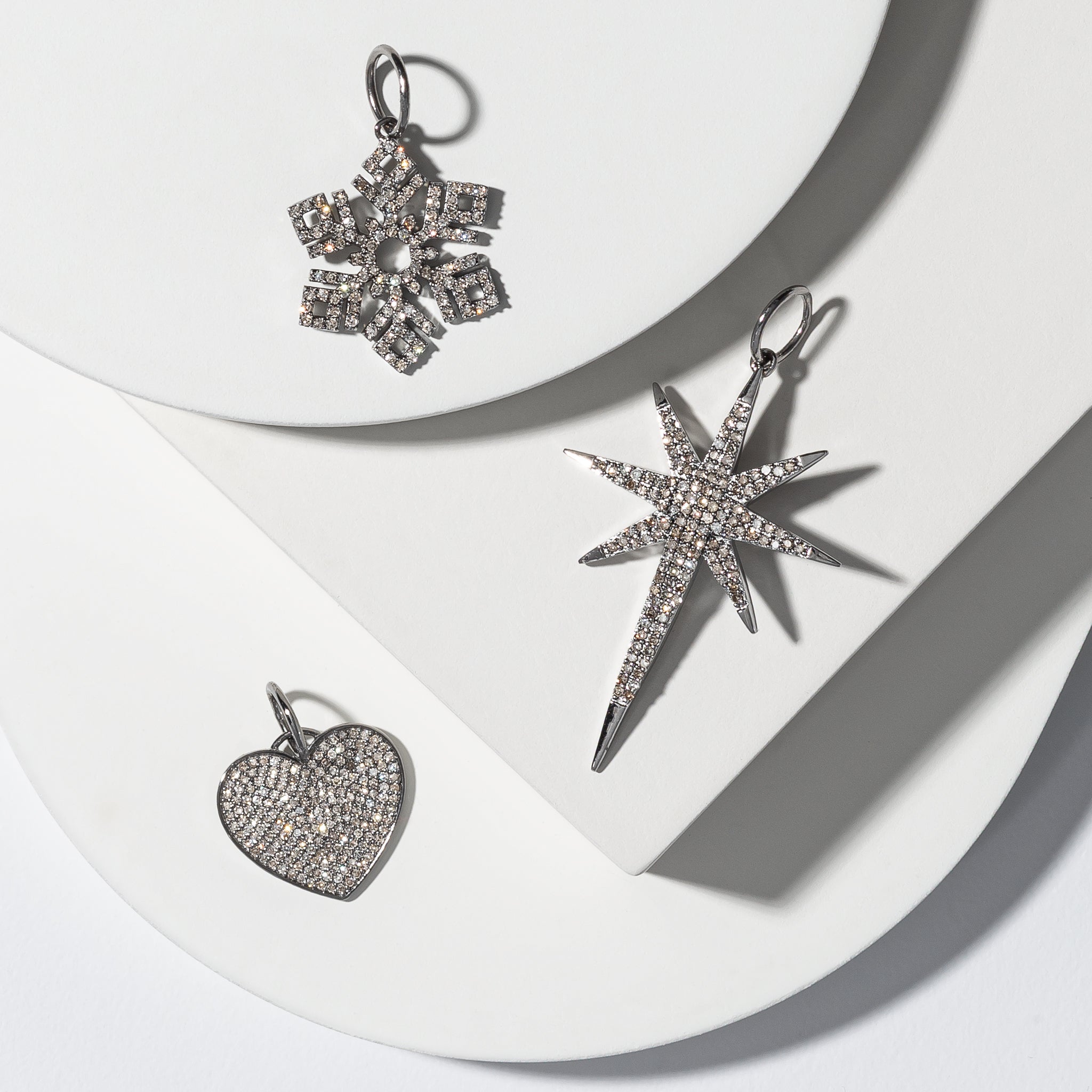 Sterling Silver and Diamond Aspen Snowflake Charm