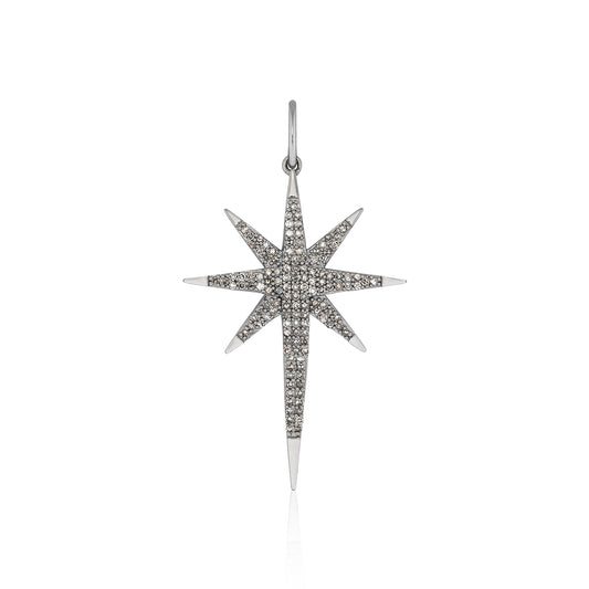 Sterling Silver and Diamond North Star Charm