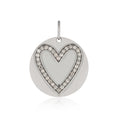 Load image into Gallery viewer, Sterling Silver and Diamond Heart Disk Charm
